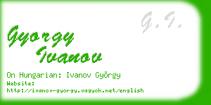 gyorgy ivanov business card