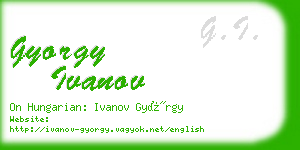 gyorgy ivanov business card